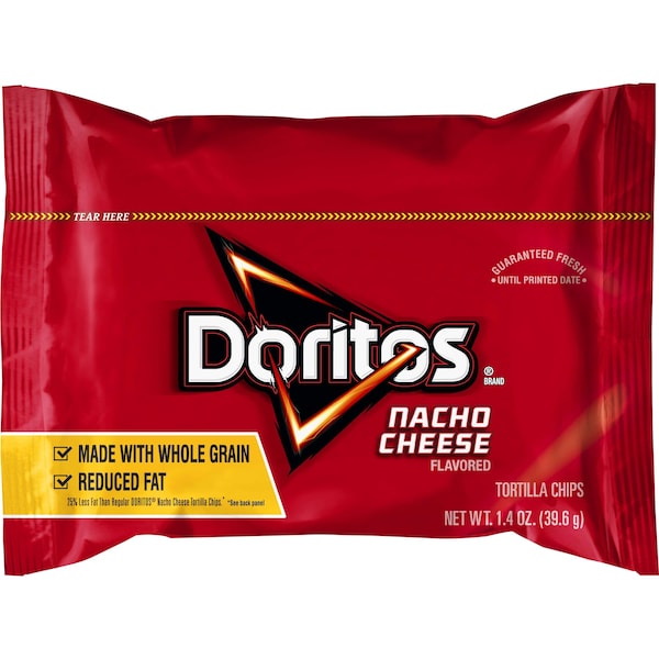 Doritos Doritos Nacho Cheese Reduced Fat Tortilla Chips Top N Go 1.4 oz., PK44 - 00028400205184

Doritos Doritos Nacho Queso Tortilla Chips Reducidas en Grasa Top N Go 1.4 oz., PK44 - 00028400205184