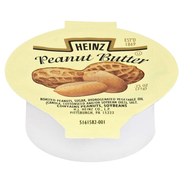 Heinz Heinz Paquete de Porciones de Mantequilla de Cacahuate de 0.75 oz. en taza, PK200 - 10013000534380