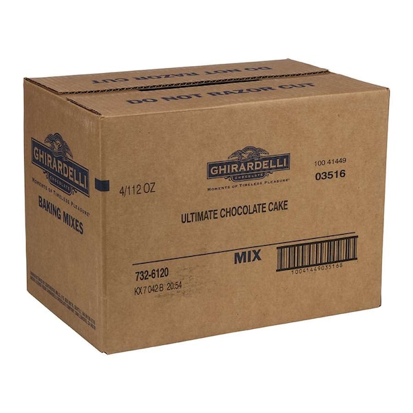 Mezcla para pastel de chocolate Ghirardelli Ultimate de 7 libras, caja de 4 piezas - 732-6120