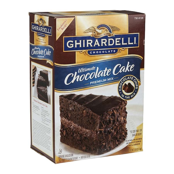 Mezcla para pastel de chocolate Ghirardelli Ultimate de 7 libras, caja de 4 piezas - 732-6120