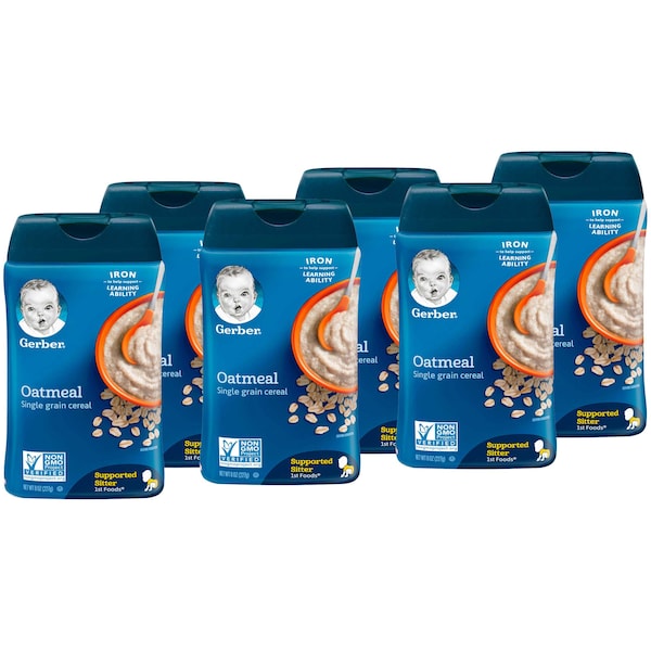 Harina de avena Gerber Gerber Multipack 8 oz, paquete de 6 - 10015000070011