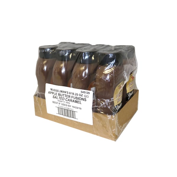Manteca de manzana Musselman's Apple Butter Fusion - Caramelo Salado 18.25 oz., paquete de 8 - FFABF0500MUS01.