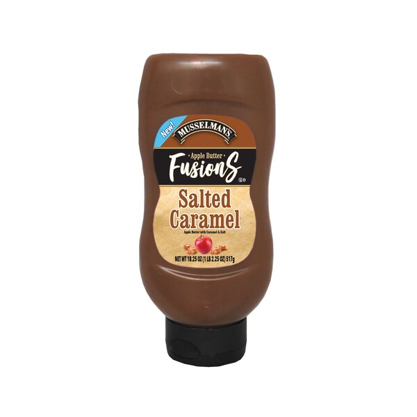 Manteca de manzana Musselman's Apple Butter Fusion - Caramelo Salado 18.25 oz., paquete de 8 - FFABF0500MUS01.