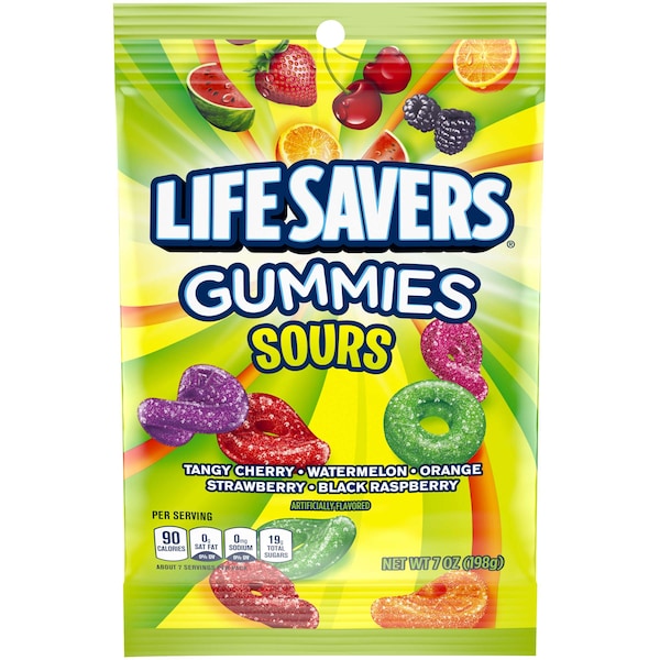 Salvavidas Golosina Masticable Agria en Paquete de 7 oz., 12 Paquetes - 267233