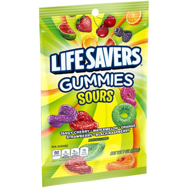 Salvavidas Golosina Masticable Agria en Paquete de 7 oz., 12 Paquetes - 267233