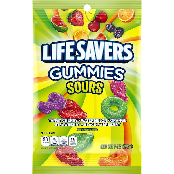 Salvavidas Golosina Masticable Agria en Paquete de 7 oz., 12 Paquetes - 267233
