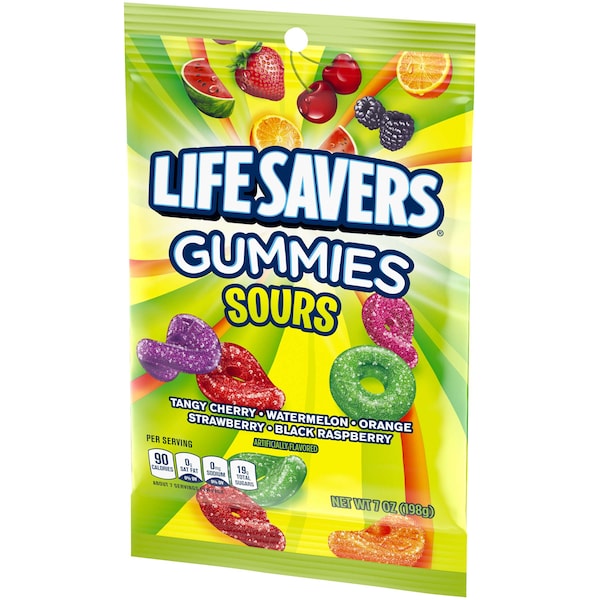 Salvavidas Golosina Masticable Agria en Paquete de 7 oz., 12 Paquetes - 267233