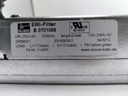 Block B EMI Filter B 0701086