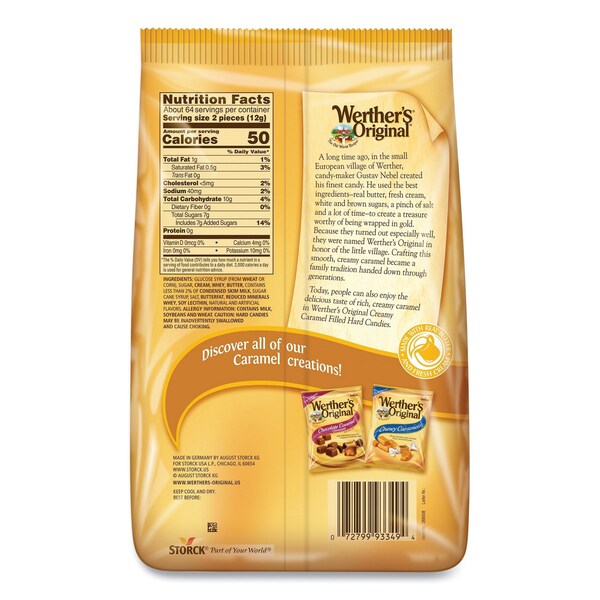 Werthers Original Dulces Duros, Caramelo, Bolsa de 27 oz - SUL46055