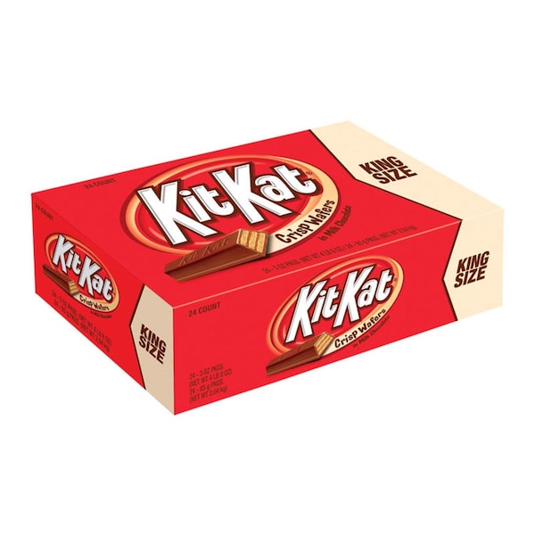 Barra de dulce Hershey's Kit Kat King Size con obleas crujientes en chocolate con leche de 3 oz - 3400022600