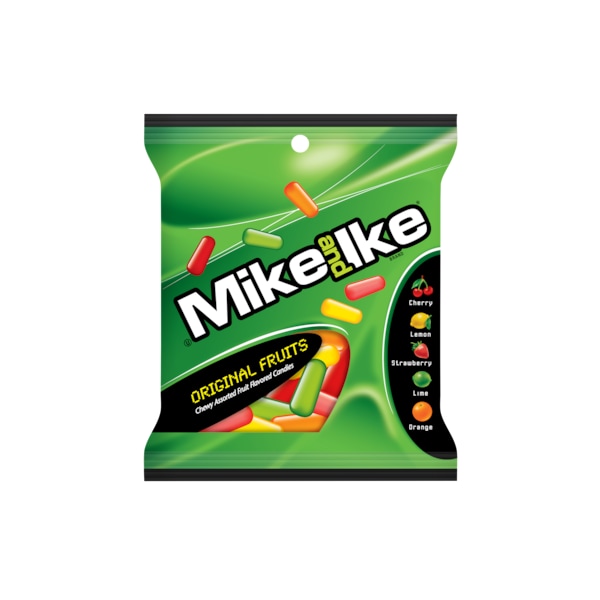 Mike & Ike Original Fruits Dulces de Fruta Masticables con Sabor a Frutas 5 oz., Paquete de 12 - 7097049259