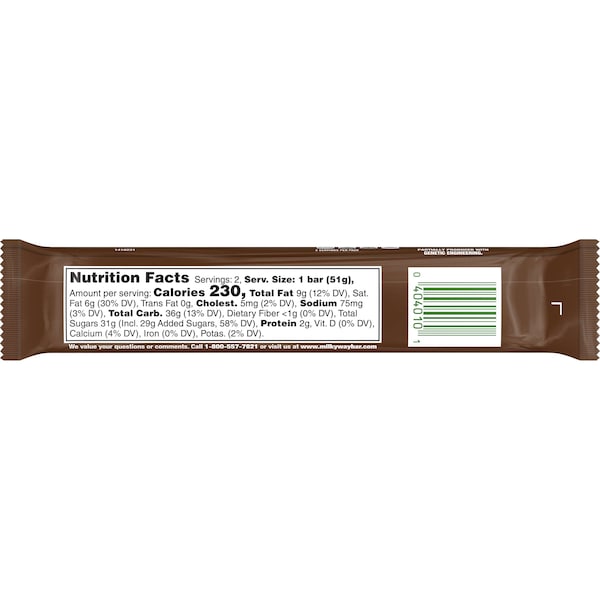 Barra de caramelo Milky Way Milky Way King Size de 3.63 oz., Paquete de 144 - 108290