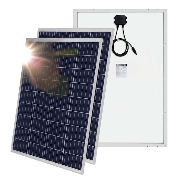 Mighty Max Battery Polycrystalline Solar Panel, 100 W, 12V, MC4 - MAX3533018