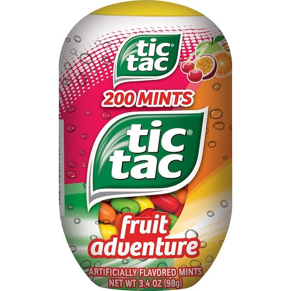 Tic Tac Tic Tac T200 Fruit Adventure Bottlepack, PK48 - 630

Tic Tac Tic Tac T200 Botella de Aventura de Frutas, PAQ48 - 630
