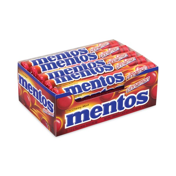 Mentos Canela Singles Mentas Masticables, 132 oz, paquete de 15, 15 paquetes - 821182