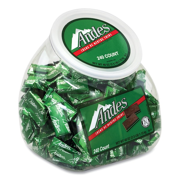 Andes Creme de Menthe Chocolate Mint Thins, 40 oz Bolsa, paquete de 240 - 295086