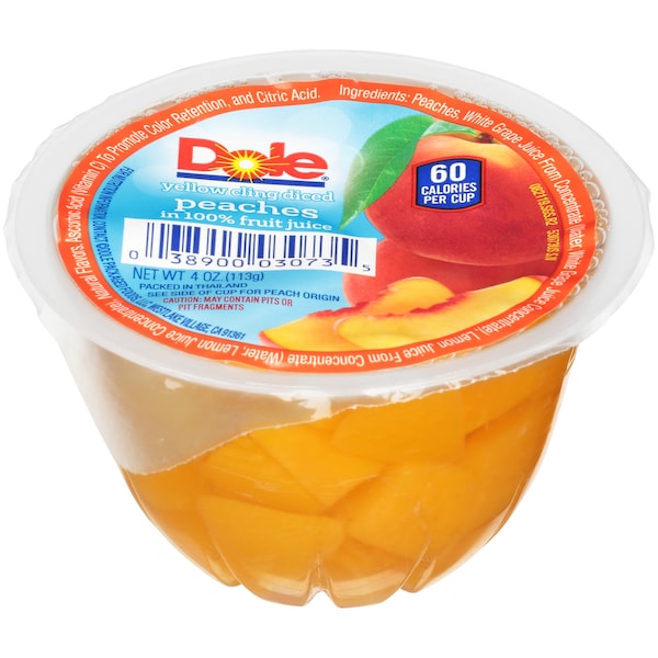Dole Dole Durazno en Trozos Kosher en Jugo 4 oz. Taza, Paquete 36 - 03073