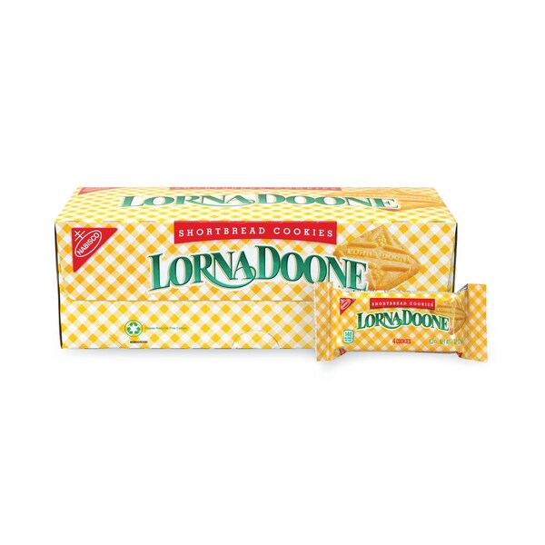 Galletas de mantequilla Lorna Doone de Nabisco, paquete de 1.5 oz, caja de 5 lb - 168300
