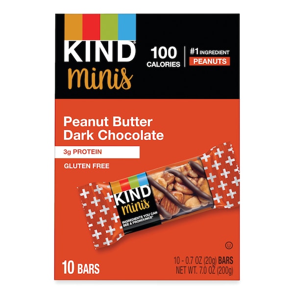 Minis Amables, Mantequilla de Cacahuate Chocolate Oscuro, 0.7 oz, PK10 - 27961