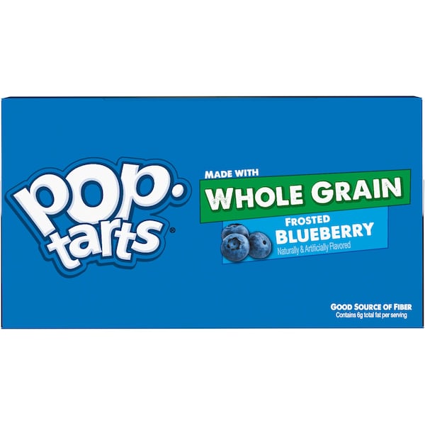 Kelloggs Pop-Tarts, 2 Piezas de Pastel de Arándano Integral con Glaseado, Paquete de 72 - 3800017199
