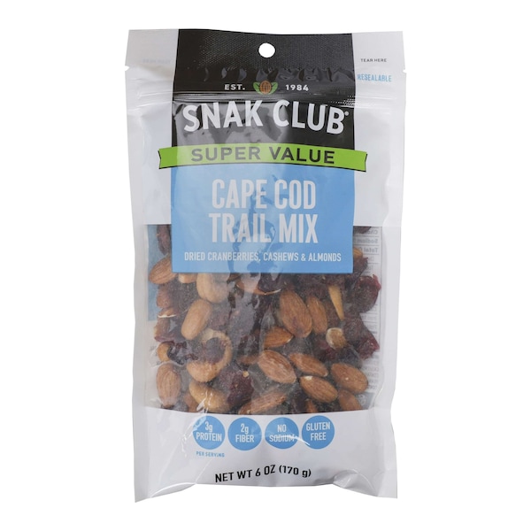 Club de botanas Snak Century Snacks Cape Cod Mezcla de Nuez e Frutas Secas 3.5 oz., Paquete de 6 - 1741437
