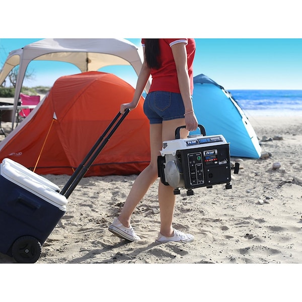 Pulsar Portable Generator, Gasoline, 900 W Rated, 1,200 W Surge, Recoil Start, 120V AC/12V DC, 8.3/7.5 A - PG1202SA