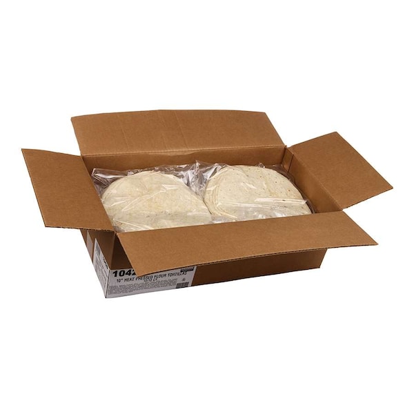 Tortillas de harina de 10" prensadas caliente de Mission Foods, paquete de 144 - 10420