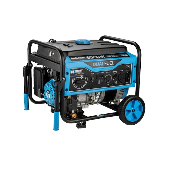 Pulsar Portable Generator, Gasoline/Liquid Propane, 5,300 W/4,750 W Rated, 6,850 W/5,922 W Surge, 45.83 A - PG6580BCO