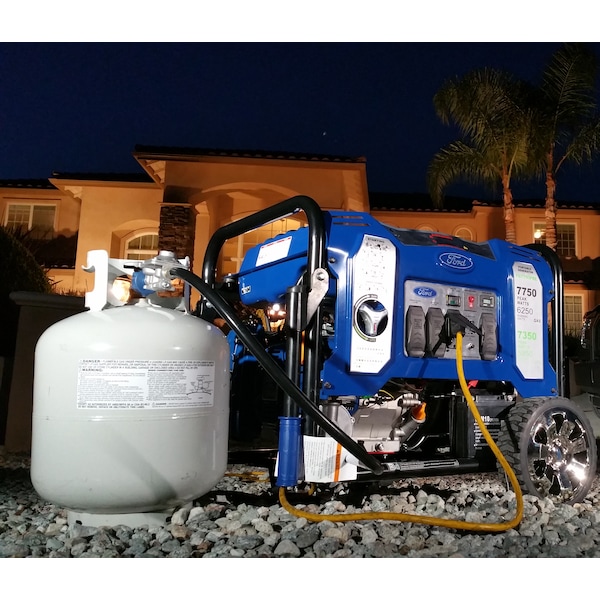 Ford Portable Generator, Gasoline/Liquid Propane, 6,250 W/6,000 W Rated, 7,750 W/7,450 W Surge - FG7750PBE