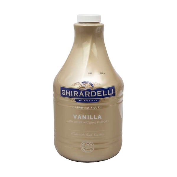 Ghirardelli Salsa Premium de Vainilla en Botella con Bomba de 89.9 oz, Paquete de 6 - 62207