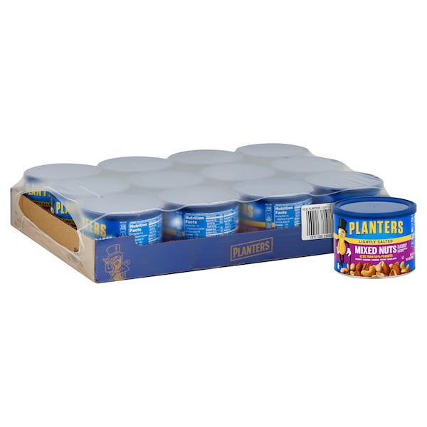 Planters Nueces Mixtas Ligeramente Saladas 10.3 oz. lata, paquete de 12 - 10029000016696