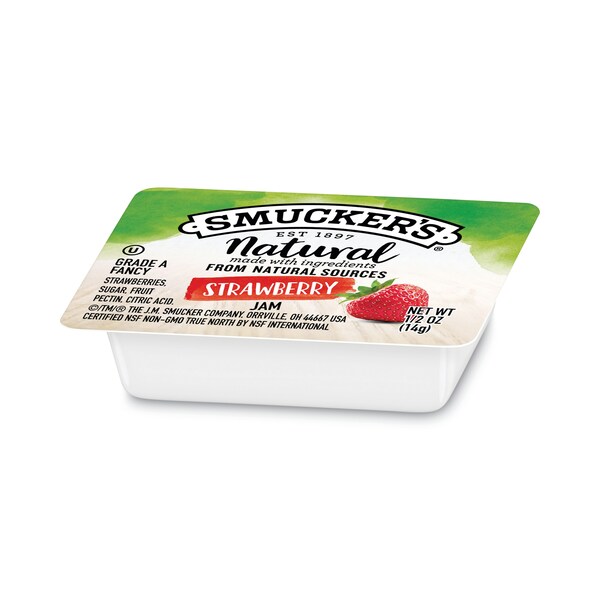 Mermelada Natural Smuckers de 1/2 Onza, Envase de 0.5 oz, Fresa, Paquete de 200 - 8201
