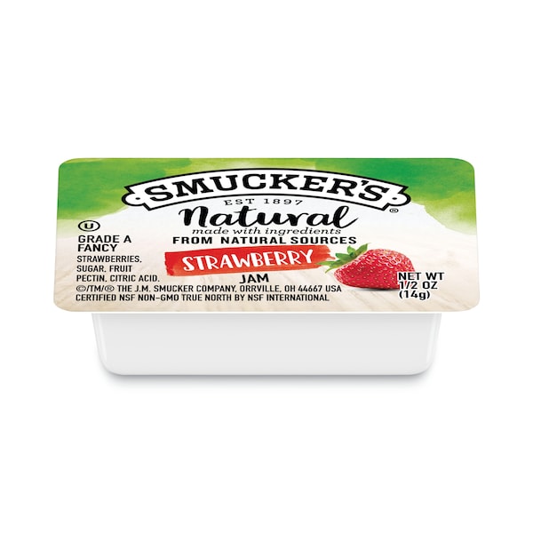Mermelada Natural Smuckers de 1/2 Onza, Envase de 0.5 oz, Fresa, Paquete de 200 - 8201