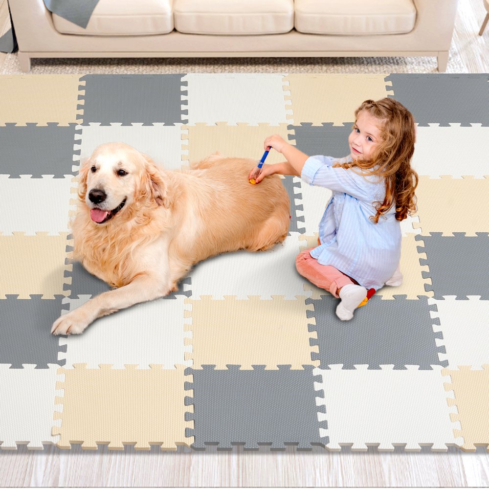VEVOR Kids Foam Puzzle Floor Playmat 0.4 in 36 Pcs Interlocking EVA Soft Tiles - YXPXDQXEVA36RZ6OAV0