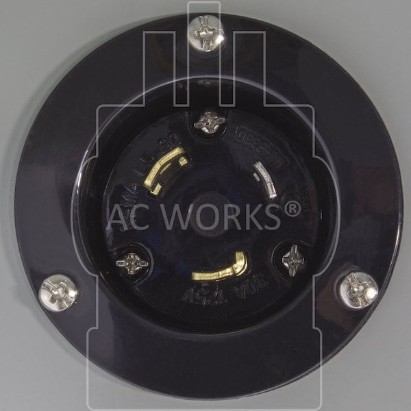 Ac Works 30A Locking 3-Prong L5-30 Heavy-Duty Generator Transfer Switch Inlet Box - ASL530PBX