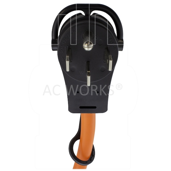 Ac Works 1.5FT 50A 14-50 Piggy-Back Plug with L14-30R Connector Adapter Cord - PB1450L1430