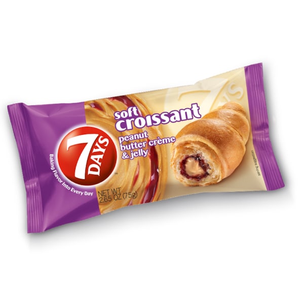 7 Días 7 Días Croissant Suave de Mantequilla de Cacahuate y Jalea 2.65 oz., PK24 - 500120405
