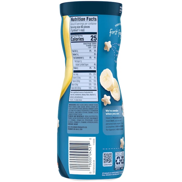 Gerber Bolitas de Plátano 1.48 oz., paquete de 6 - 00015000960087