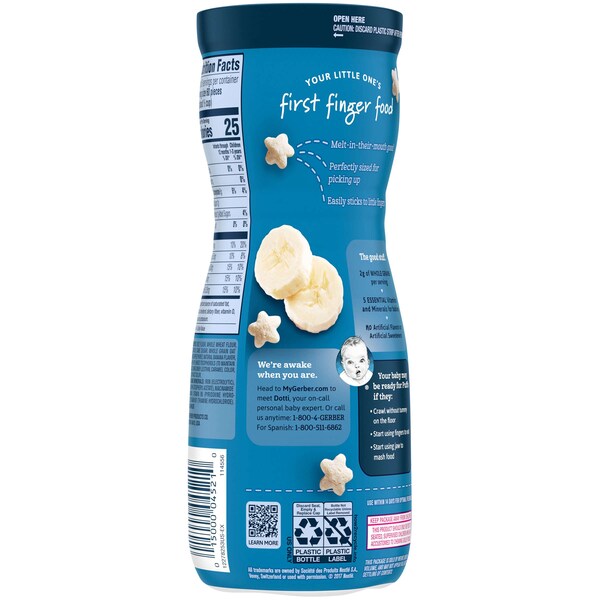 Gerber Bolitas de Plátano 1.48 oz., paquete de 6 - 00015000960087