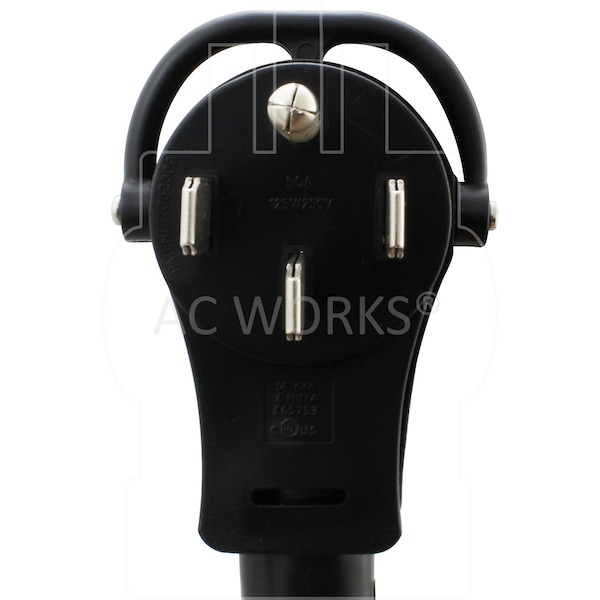 Ac Works 50ft 50A Generator Transfer Switch Power Cord With Power Indicator - TE1450-050