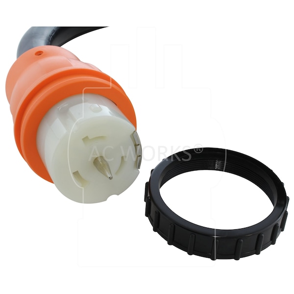 Ac Works 50ft 50A Generator Transfer Switch Power Cord With Power Indicator - TE1450-050