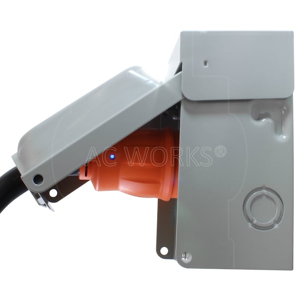 Ac Works 50ft 50A Generator Transfer Switch Power Cord With Power Indicator - TE1450-050