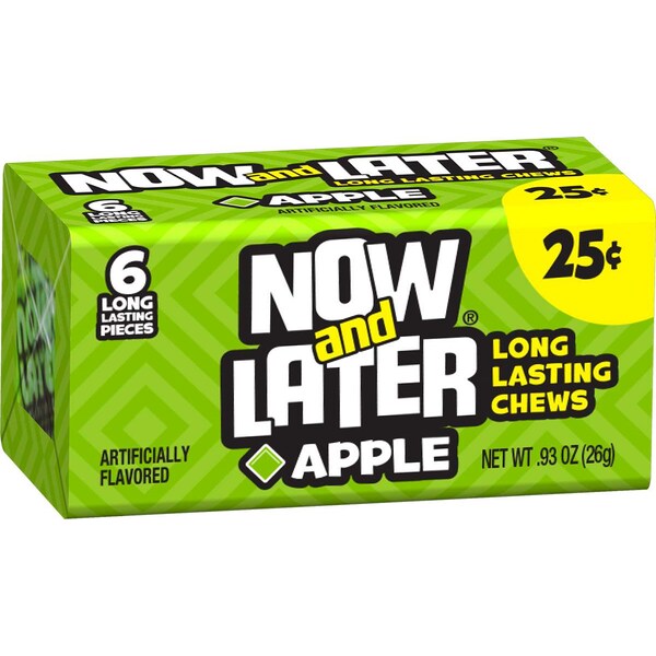 Ahora y luego Apple Chews en piezas de 6 de .93 oz., paquete de 12 - 52108