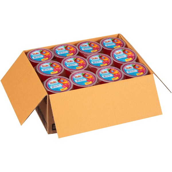 Durazno Dole en Gel de Fresa 4.3 oz. Tazón de Plástico, Paquete de 36 - 03053