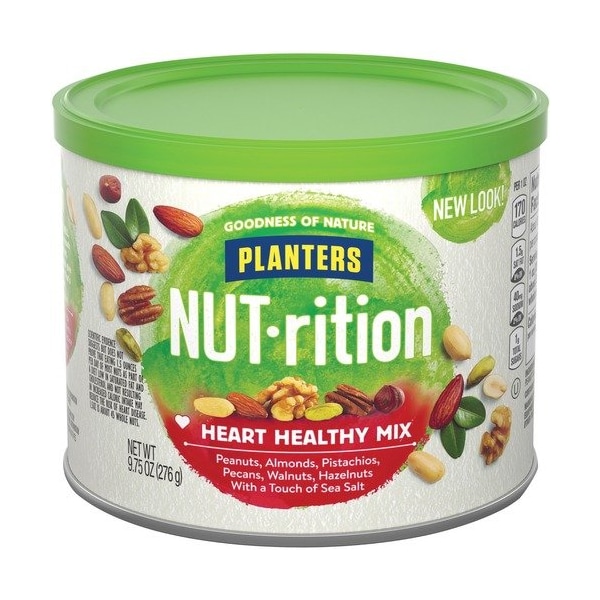 Mezcla saludable para el corazón de Planters de Kraft Foods, Nueces Variadas, 9.75oz., Verde - KRF05957