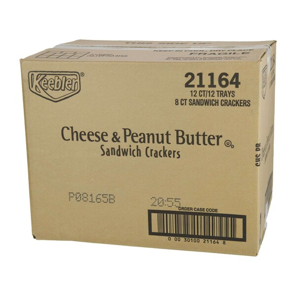 Galletas Keebler de Queso y Mantequilla de Cacahuate 1.8 oz. Paquete, PK144 - 3010021164