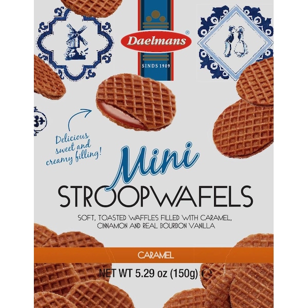 Bolsita de Mini Stroopwafel de Caramelo Daelmans de 5.29 oz., paquete de 10 - 3335
