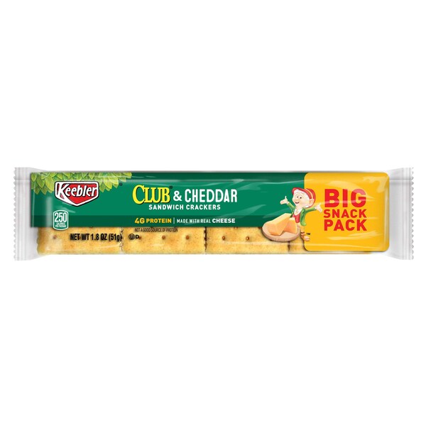 Keebler Keebler Club Kings Blend Cheddar Cracker 1.8 oz. Paquete, PK144 - 3010021161

El título en español sería: Keebler Keebler Club Kings Blend Galleta de Cheddar 1.8 oz. Paquete, PK144 - 3010021161