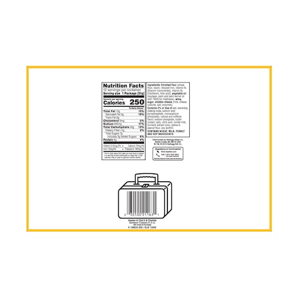 Keebler Keebler Club Kings Blend Cheddar Cracker 1.8 oz. Paquete, PK144 - 3010021161

El título en español sería: Keebler Keebler Club Kings Blend Galleta de Cheddar 1.8 oz. Paquete, PK144 - 3010021161