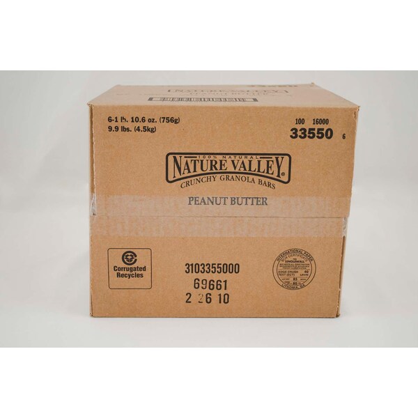Nature Valley Barra de Snack Doble de Mantequilla de Cacahuate 26.82 oz. Caja, PK108 - 16000-33550